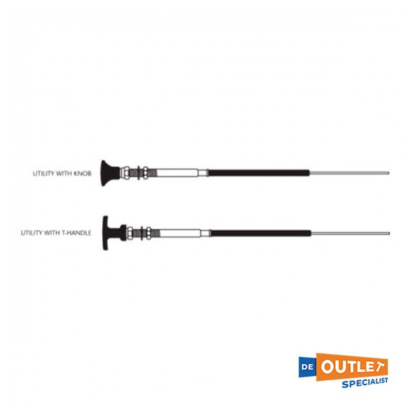 テレフレックス ユニバーサルモーターストップケーブル 7.62m ハンドル付