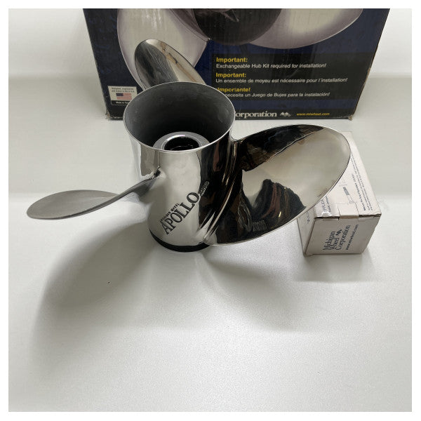 Apollo 3-siipinen ruostumattomasta teräksestä valmistettu potkuri 13 x 21 R - 993146
