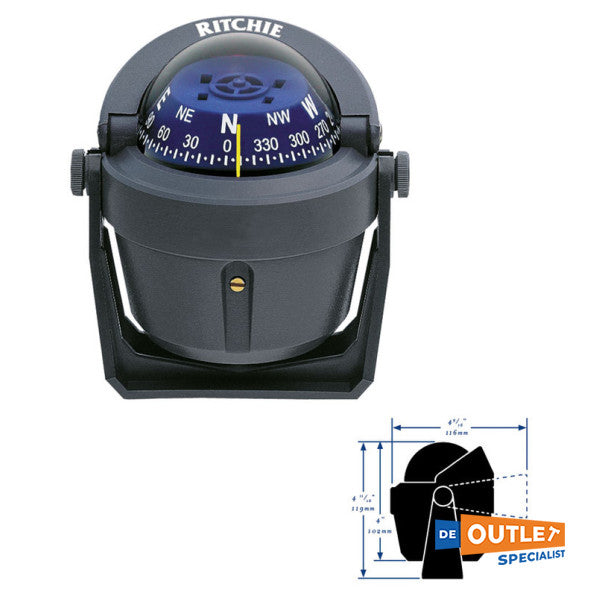 Ritchie B-51-G Explorer Construction Compass Gray