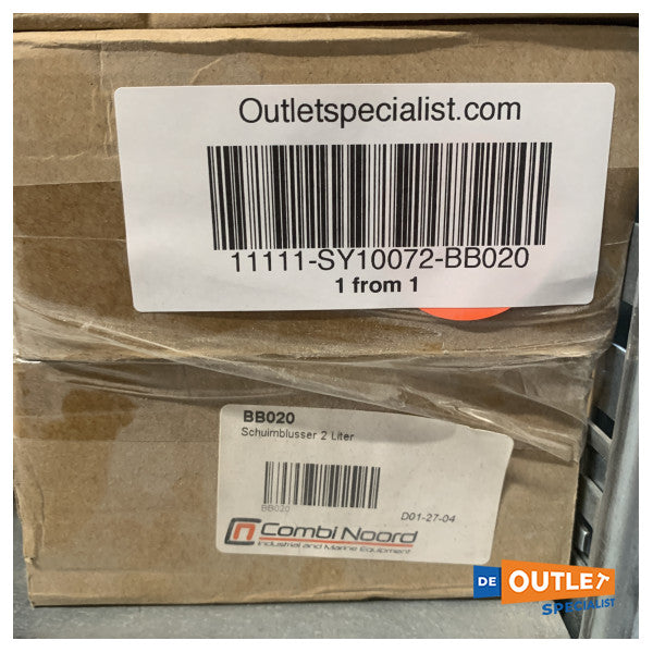 Вогнегасник пінний 2-літровий Combinoord, тип A - B і F - BB020