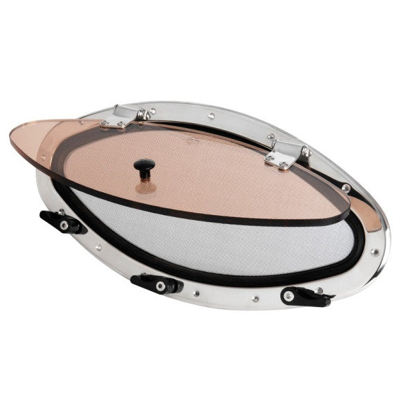 SCM Bikini Acero inoxidable Ovale Porthole 450 x 190 mm