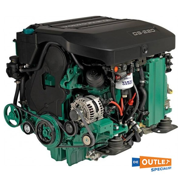 Volvo Penta D3-220 5-sylinder 220 hk Marine dieselmotor Bobtail