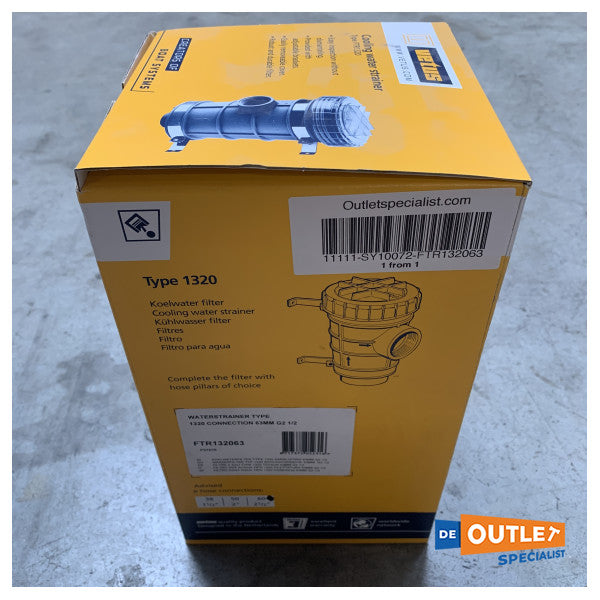 Филтър за охлаждаща вода Vetus FTR132063 570 л/мин 63 мм - FTR132063