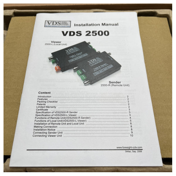 XIN VDS-2500 - 2 відео по 1 коаксіальному кабелю великої дальності