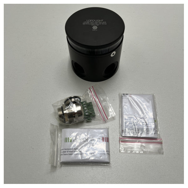 Lopolight άγκυρα φως 360ø λευκό μαύρο περίβλημα φως πλοήγησης - 200-012-PRO