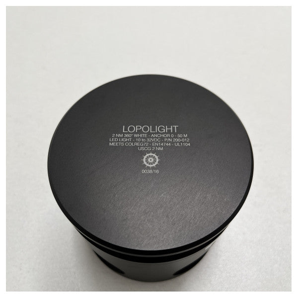 Lopolight άγκυρα φως 360ø λευκό μαύρο περίβλημα φως πλοήγησης - 200-012-PRO