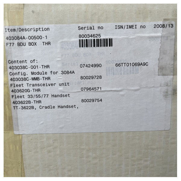 Система супутникового зв'язку Sailor Fleet 77 - TT-3038C