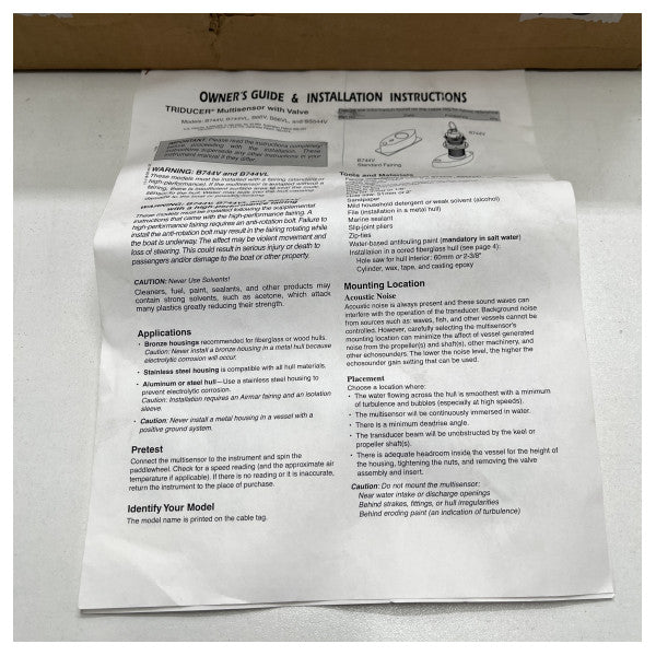 Airmar SS544V з нержавіючої сталі - 31-853-1-02 - повнокорпусний датчик з нержавіючої сталі - 31-853-1-02