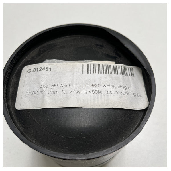 Анкерний світильник Lopolight 360° білий | верхнє світло 12/24V - 200-012