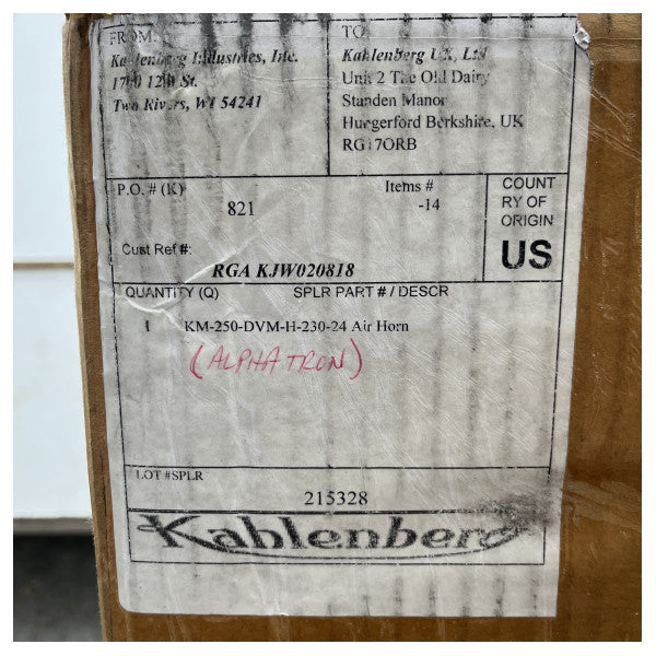 Buzina de ar marítima profissional Kahlenberg KM-250-DVM-H