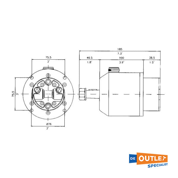 Mavimare hydraulinen ohjauspyörän pumppusarja kaksoisohjausjärjestelmään - GE 30 DS