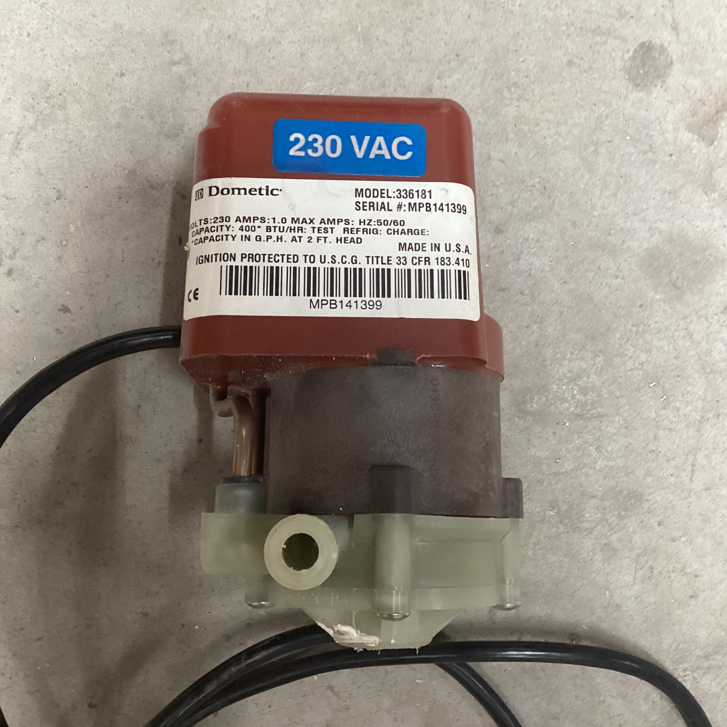 Dometic PML500C WATER AIRCO PUMP 230V - 336181