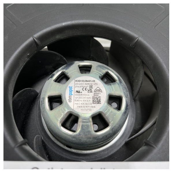 EBM Papst AC 230V 160 m3 - timfläkt svart - K3G133RA0103