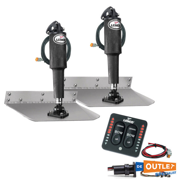 Lenco 9 x 24-инчов автоматичен комплект за трим таб електрически 12V - TT9X24I