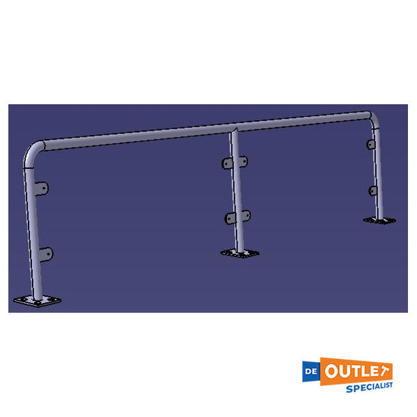 Ryck 280 fixed stainless steel backrest - MET1576