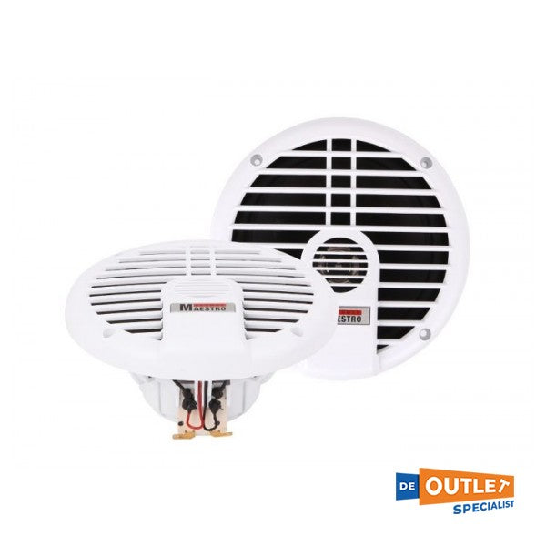 Немски двупосочен водоустойчив високоговорител Maestro, бял 130W