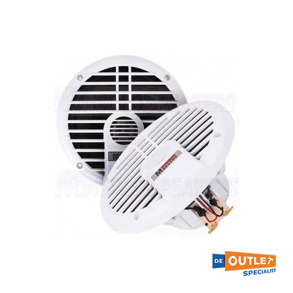 Немски двупосочен водоустойчив високоговорител Maestro, бял 130W