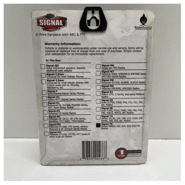 Vertex el tipi kulak içi kulaklık güvenliği - SIGNAL-Y5