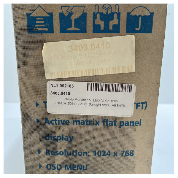 Nirolo 15 Zoll Maritime Dimmable LED Monitor - Ni -Ch1505