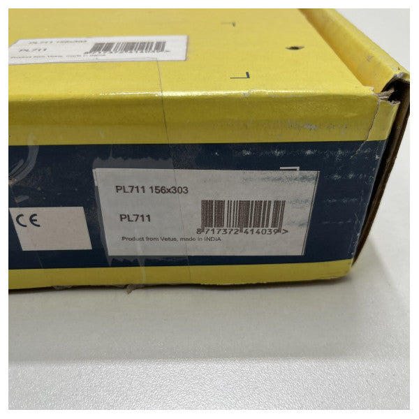 فتحة من الألومنيوم Vetus PL711 من الألومنيوم مقاس 156 × 303 مم أسود