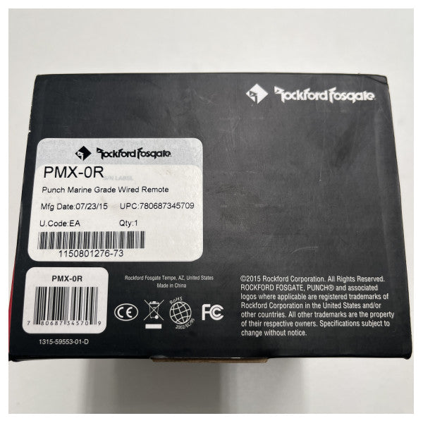 Rockford Fosgate PMX-0R deniz ses kontrolörü siyah