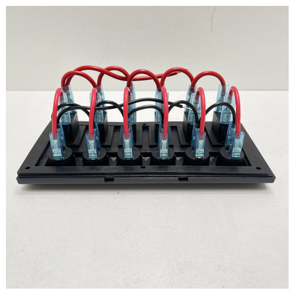 Allpa 6-tie sähköinen kytkinpaneeli musta 12V