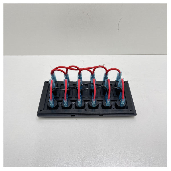 Allpa 6-tie sähköinen kytkinpaneeli musta 12V