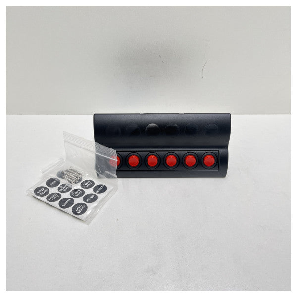 Allpa 6-tie sähköinen kytkinpaneeli musta 12V