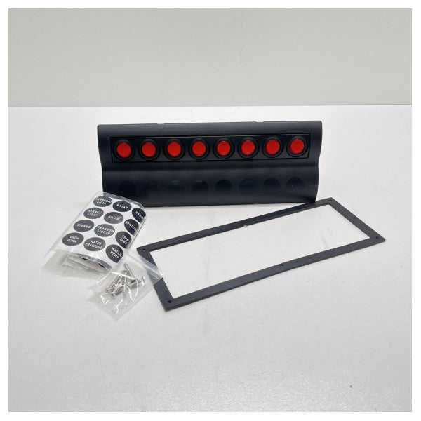 AllPA 8 darbiet Electric Switch Panel Black 12v