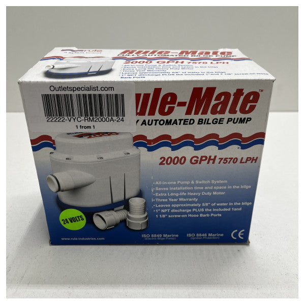 Automatyczna pompa zęzowa Rule RM2000A-24 2000 galonów 24V