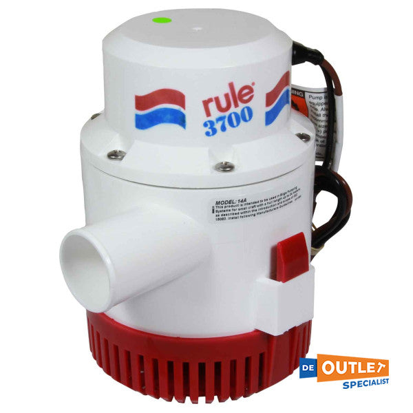 Sääntö 14A 3700 raskas 12V pilssipumppu 14010 L/tunti - 14A