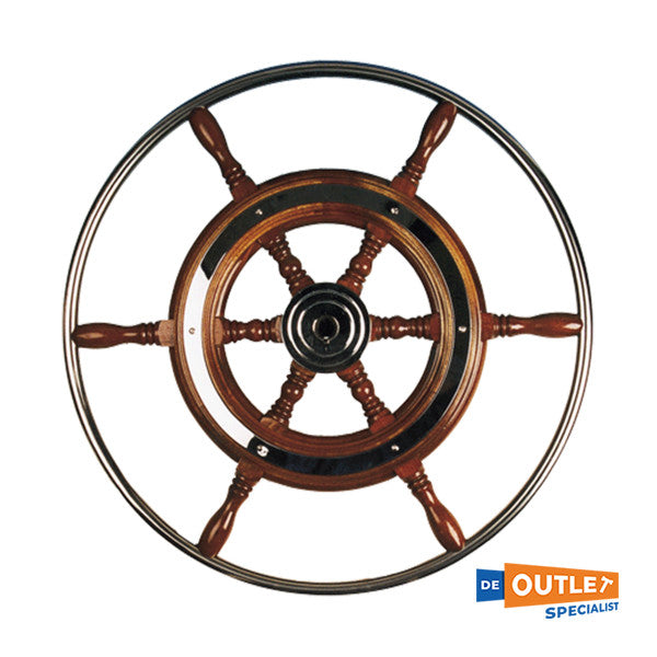 Volante Allpa in acciaio inox T3/45 mogano 45 cm