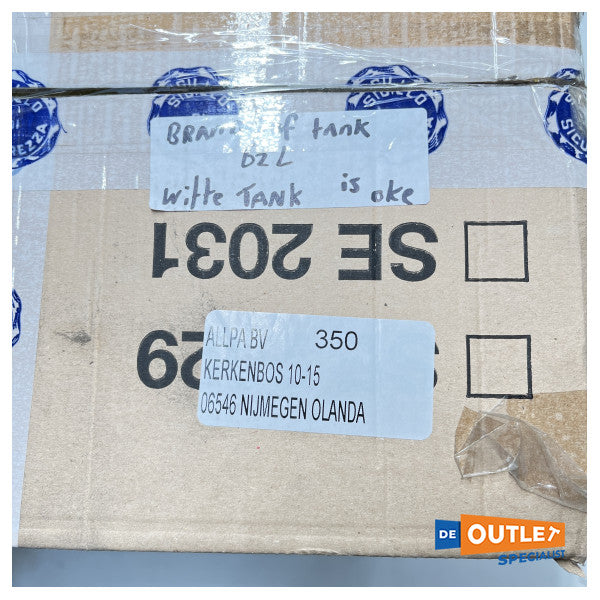 Jista 'fjuwil | Tank tal-gażolina 62L abjad 66 x 30 x 41cm - SE2029