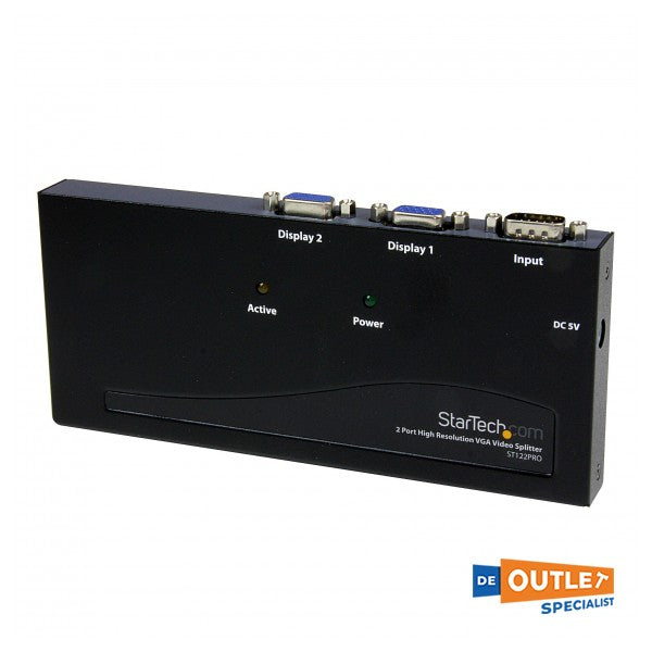 Startech 2 Port HR VGA Video Splitter 1 - ST122PROEU 2 Port HR VGA Video Splitter 1 - ST122PROEU