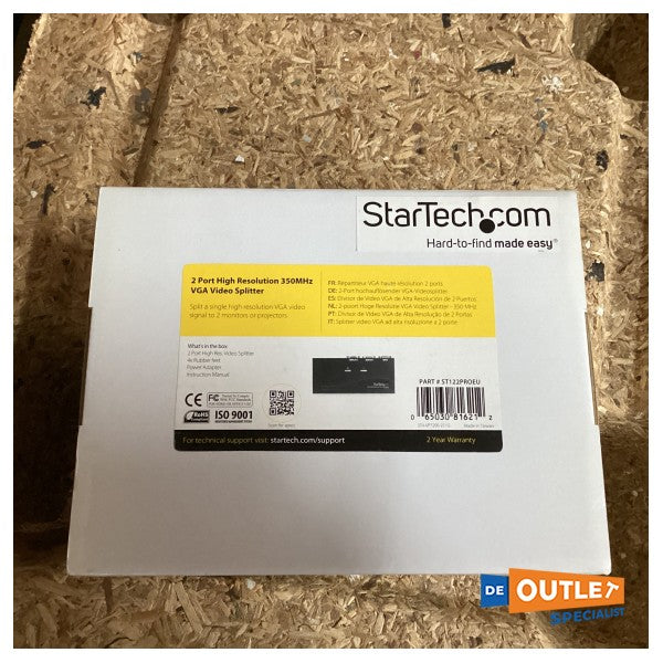 Startech 2-portowy rozdzielacz wideo HR VGA 1 - ST122PROEU