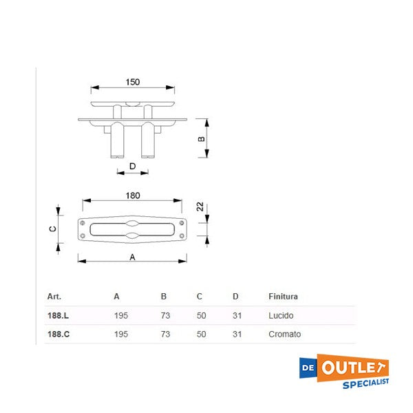 Foresti Suardi plegable acero inoxidable rana latón cromado