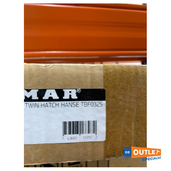 Lewmar aluminijska vratašca s dvostrukim otvaranjem bijela - 30290600