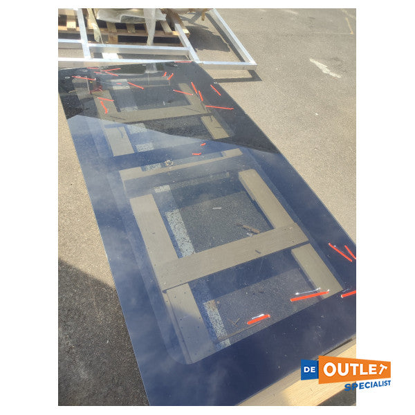 Стъклена плъзгаща се покривна система Lewmar 80 с бяла рамка 8 мм - 79075161