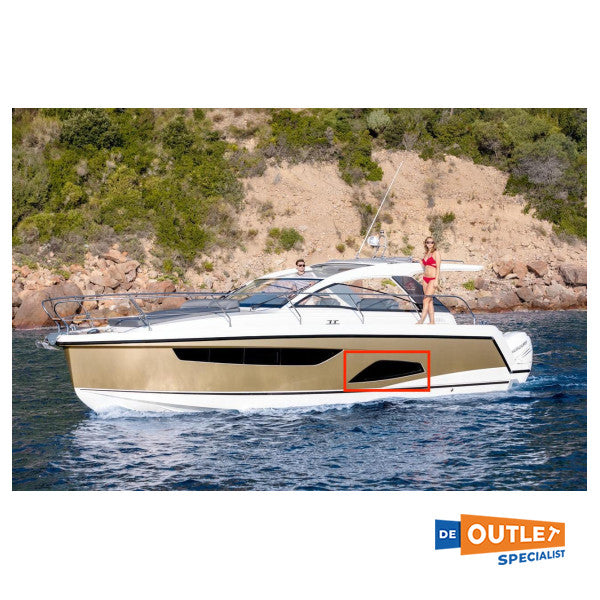 Lewmar Sealine S335V Rumpffenster Backbord mit Bullauge schwarz - TBF3694