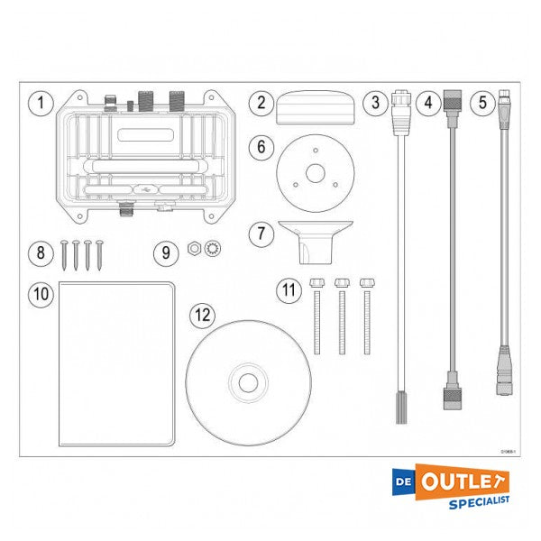 AIS транспондер Raymarine AIS700 клас B с разклонител - E70476