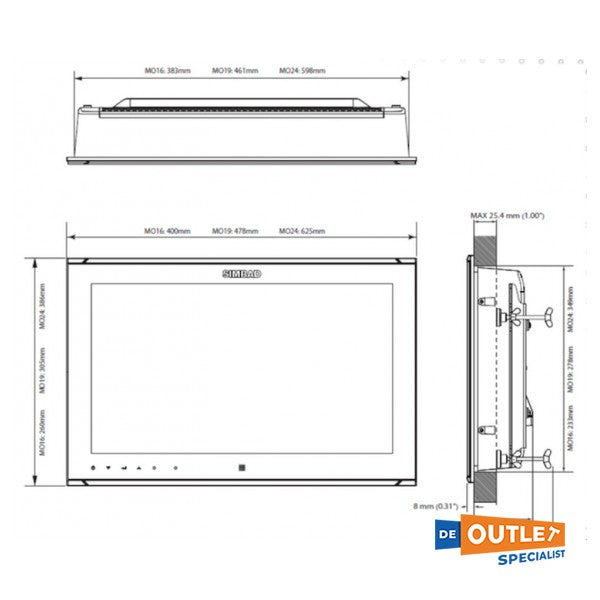 B&G Zeus2 19 inch glass bridge helm display touchscreen - 000-11737-001