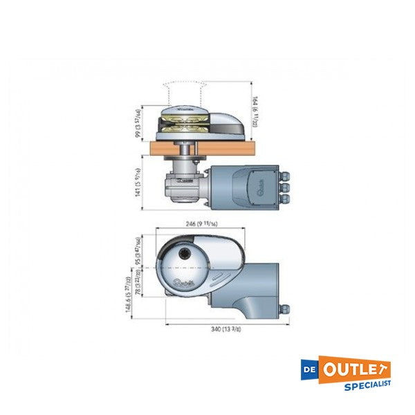 Elektryczna wciągarka kotwiczna Quick Prince DP3 1000W/12V/10mm