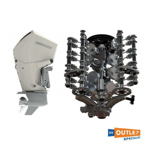 Silnik zaburtowy Mercury Verado V8 250 XL 250 HP biały