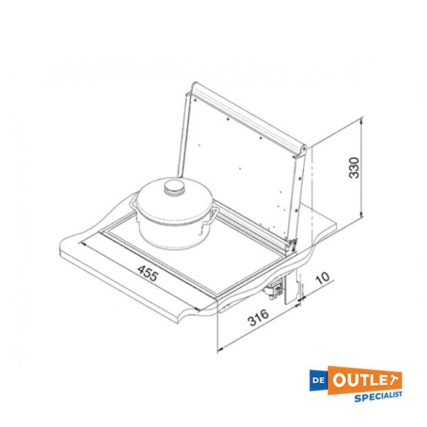 Wallas Diesel Kooktoestel inbouw type 85 DT 2-pits