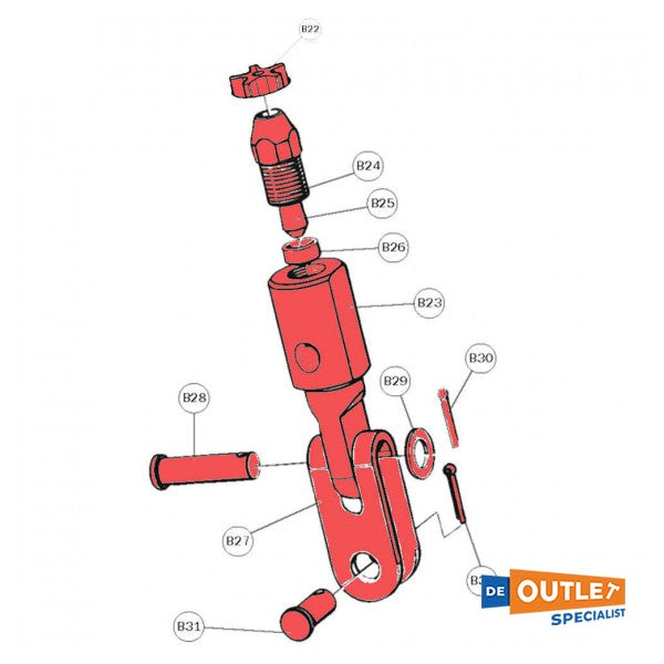 Selden Furlex 200 8 mm πακέτο εξαρτημάτων ματιών - 301-603-11