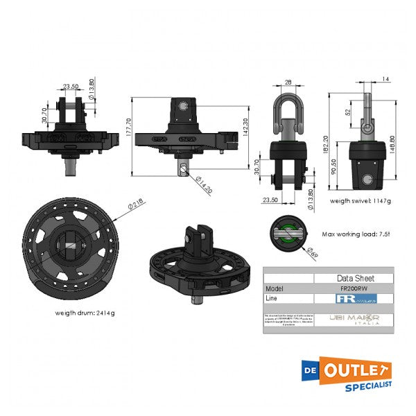 UBI FR200RW code zero kit aluminium