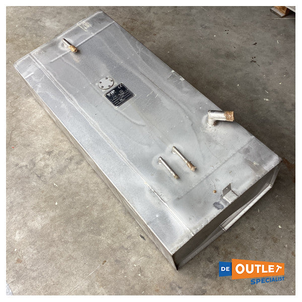 VIP 200L rustfritt stål drivstofftank 123 x 54 x 31 cm