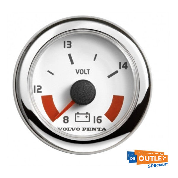 Volvo Penta Voltmeter 8-16v vit - 881658