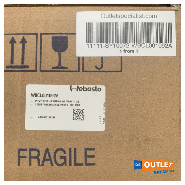 Bomba de ar condicionado com aspiração automática Webasto WB1000G 230V