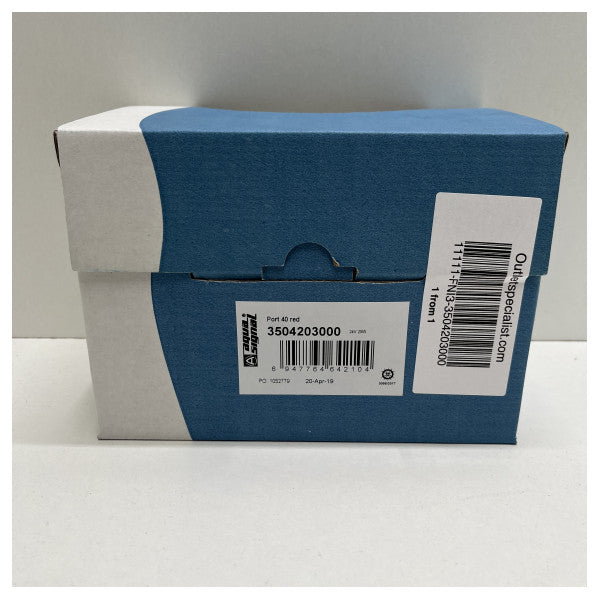 Навігаційний ліхтар Aqua Signal Series 40 чорний портовий ліхтар RED 24V - 3504203000